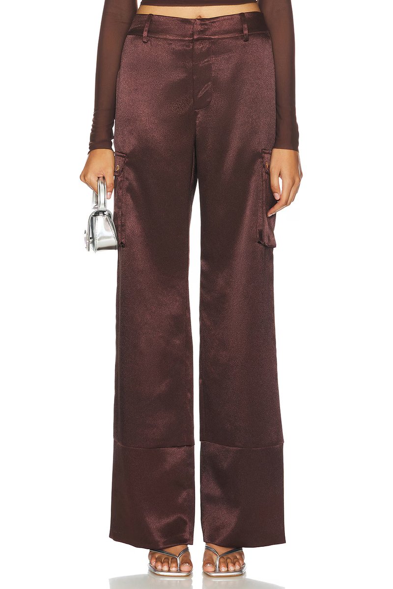 revolve Galia Satin Cargo Pant - 1