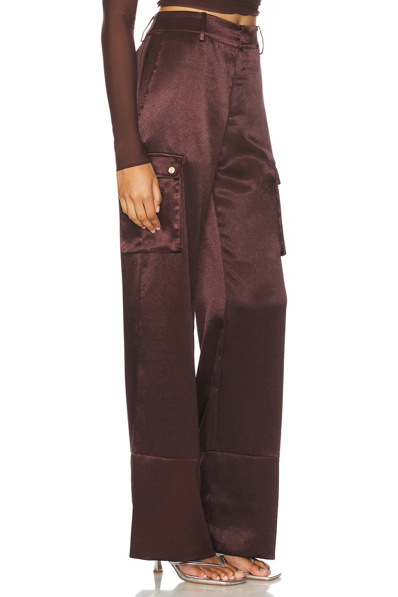revolve Galia Satin Cargo Pant - 2