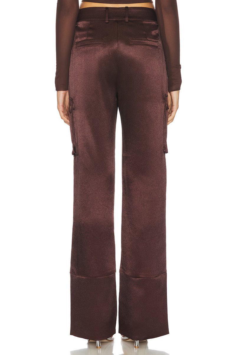 revolve Galia Satin Cargo Pant - 3