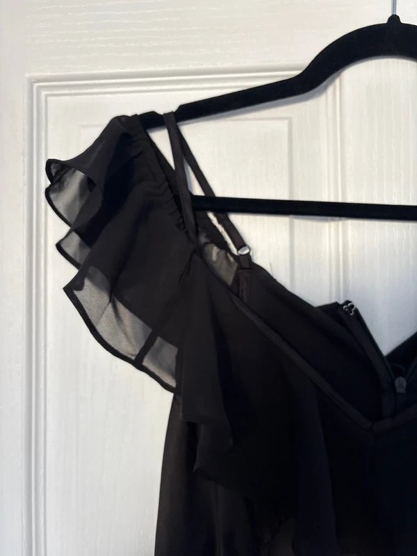 Never Fully Dressed Black satin frill never fully dressed midi dress - 2