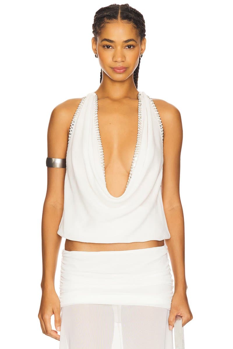 revolve Tatiana Backless Studded Top