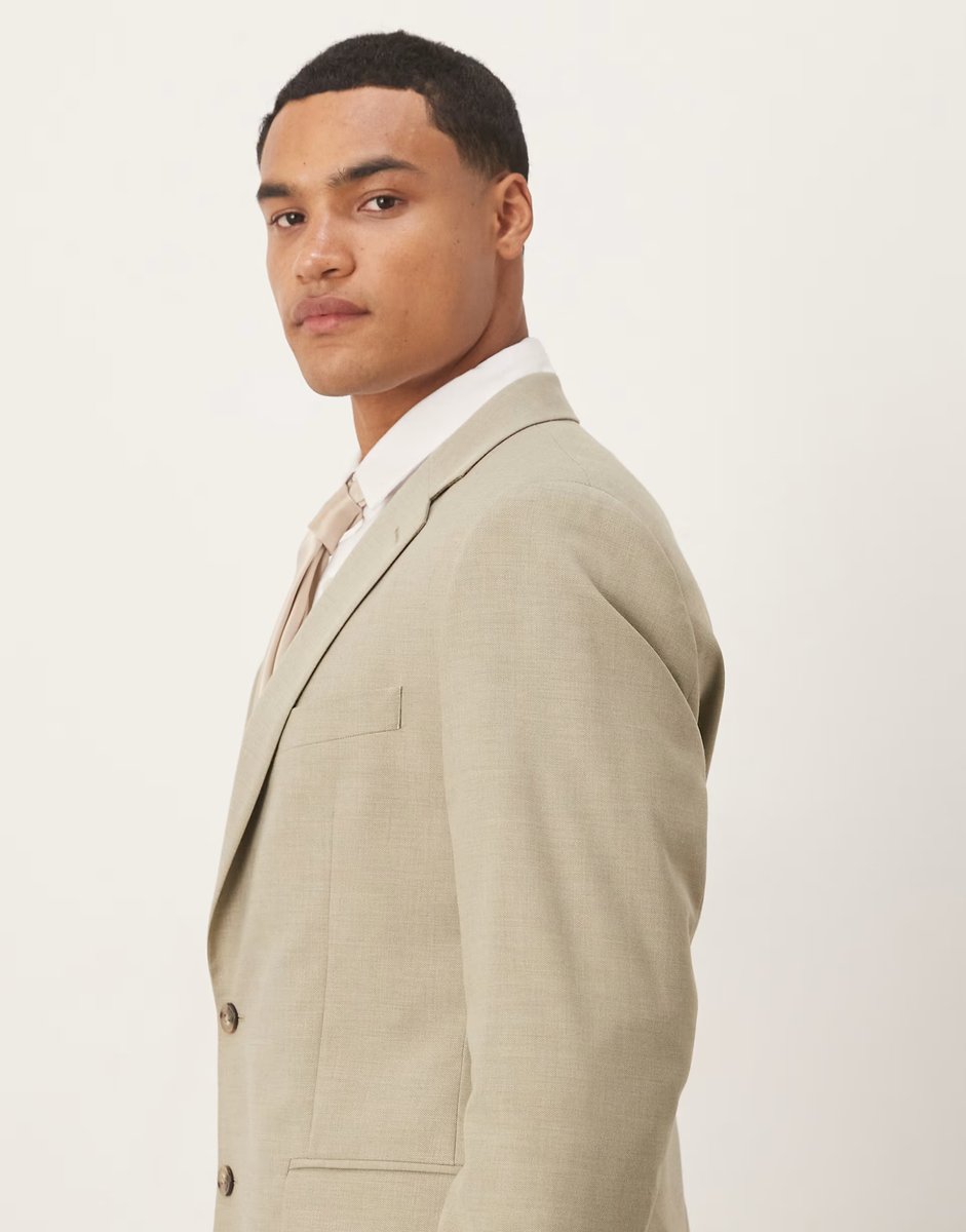 ASOS Mango slim fit blazer co-ord in pale green - 4