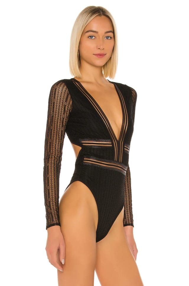revolve Britni Deep V Bodysuit - 3