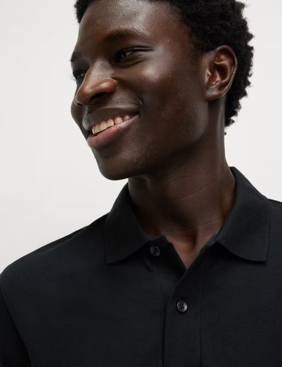 Marks & Spencer M&S Ultimate Regular Fit Pique Polo Shirt Black - 2