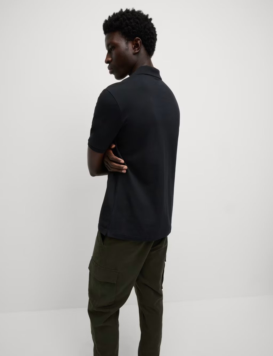 Marks & Spencer M&S Ultimate Regular Fit Pique Polo Shirt Black - 4