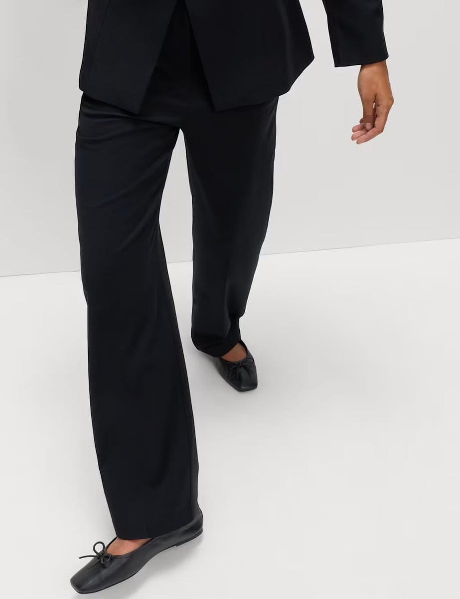 Marks & Spencer M&S Straight Leg Trousers with Stretch Black - 4