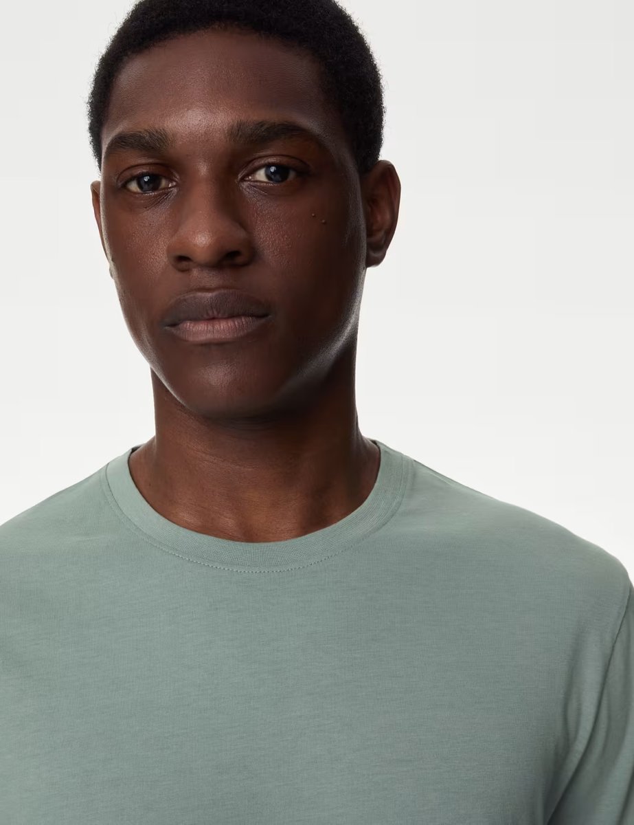 Marks & Spencer M&S Pure Cotton Paisley Print Pyjama Set Green Mix - 2