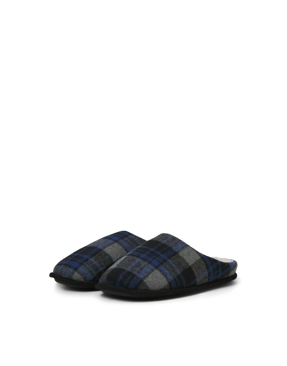 ASOS Jack & Jones House slippers in navy blazer