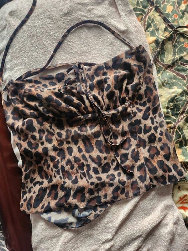 ASOS ASOS Luxe Chiffon Cami in Leopard Print