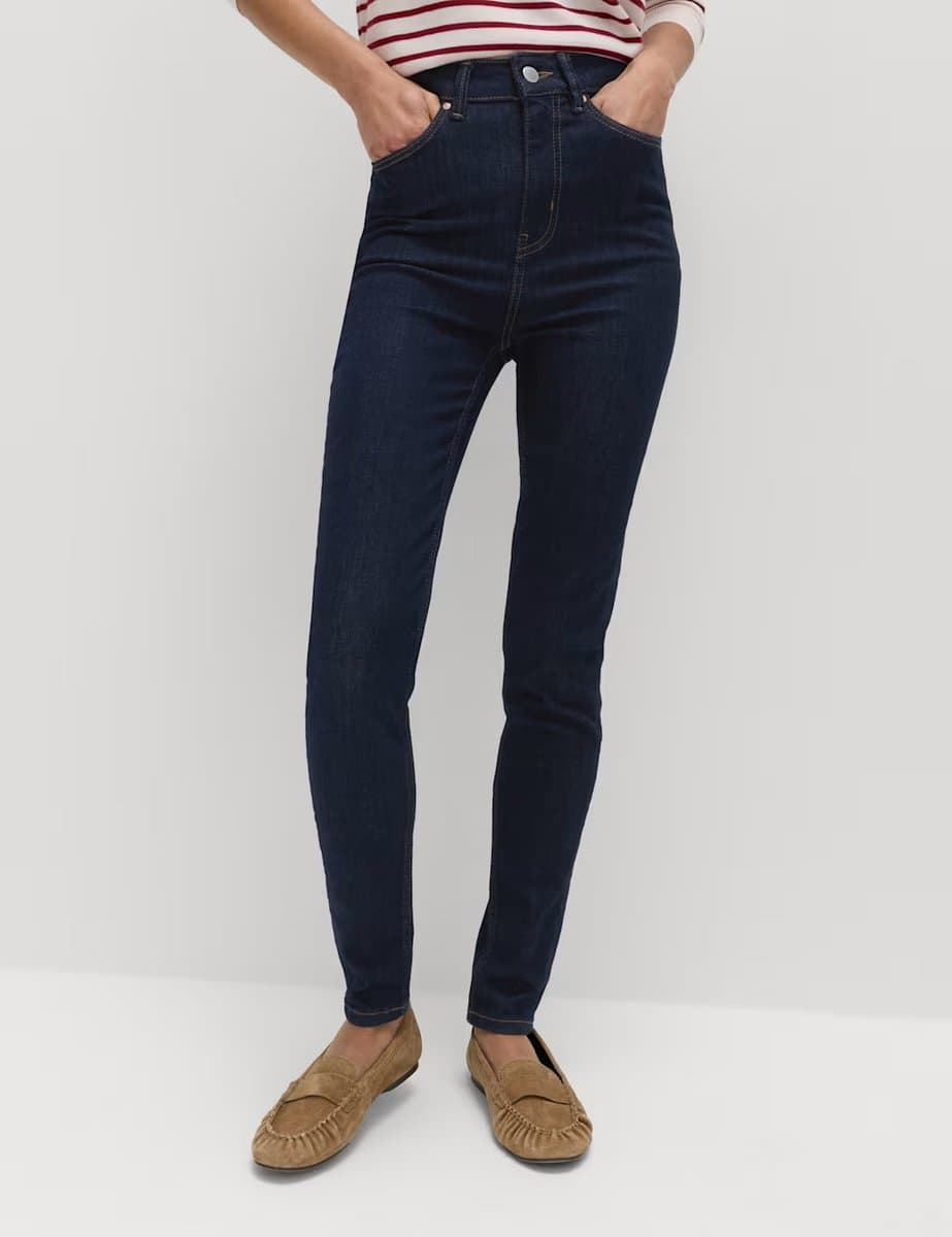 Marks & Spencer M&S Ivy Supersoft High Waisted Skinny Jeans Indigo Mix