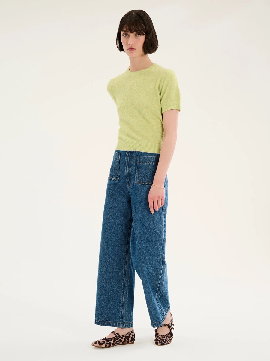 OMNES Lexi Fluffy Jumper in Green - 2