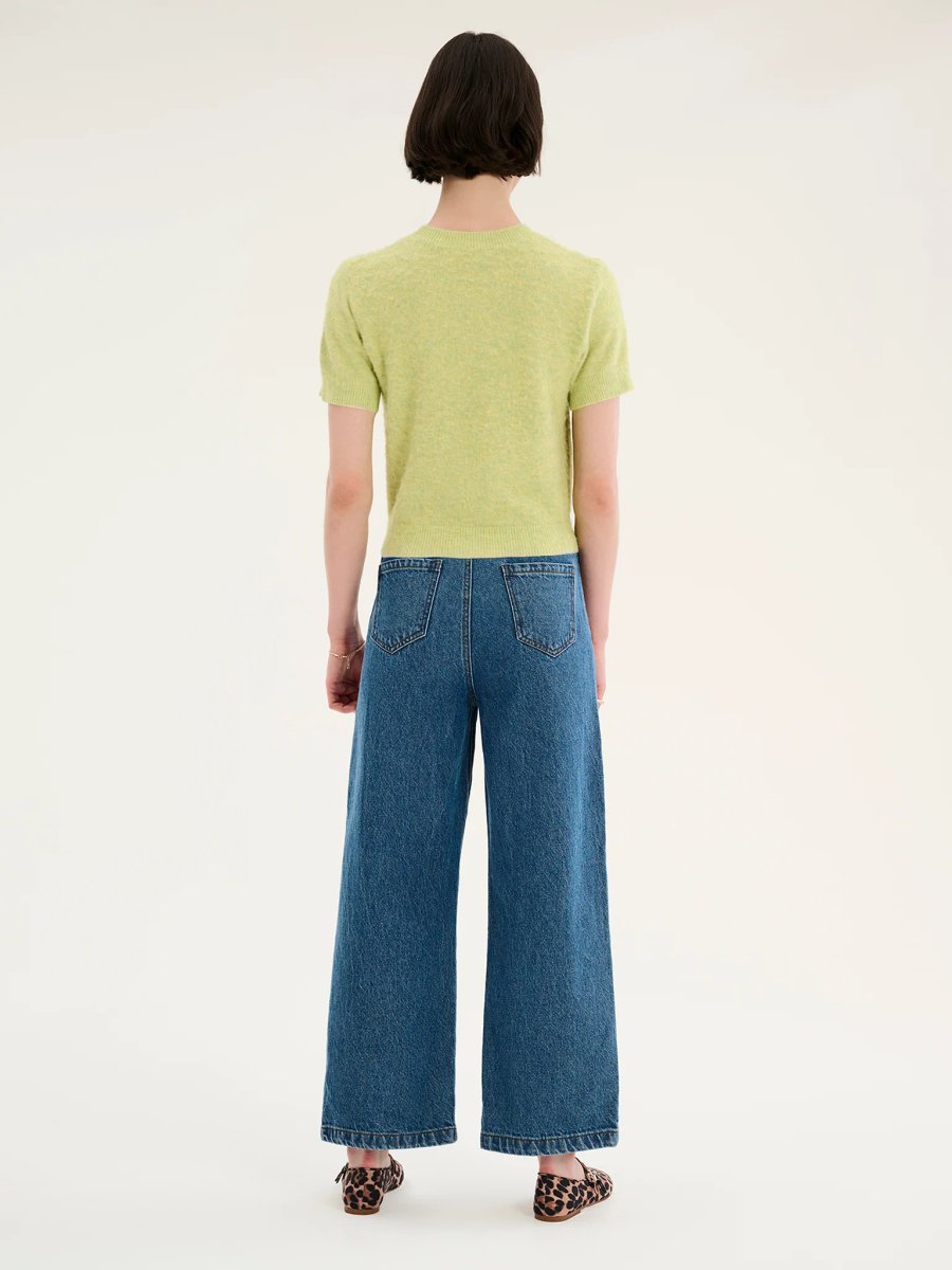 OMNES Lexi Fluffy Jumper in Green - 3