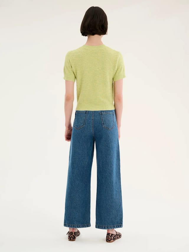 OMNES Lexi Fluffy Jumper in Green - 3
