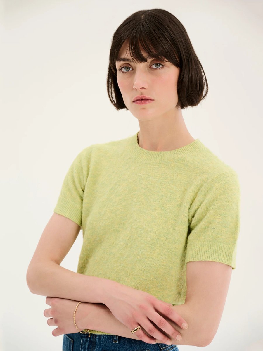 OMNES Lexi Fluffy Jumper in Green - 4