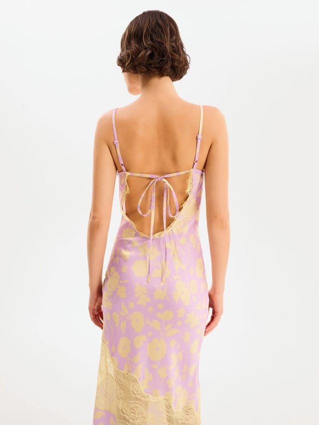 OMNES Amber Floral Dress in Lilac Floral - 2