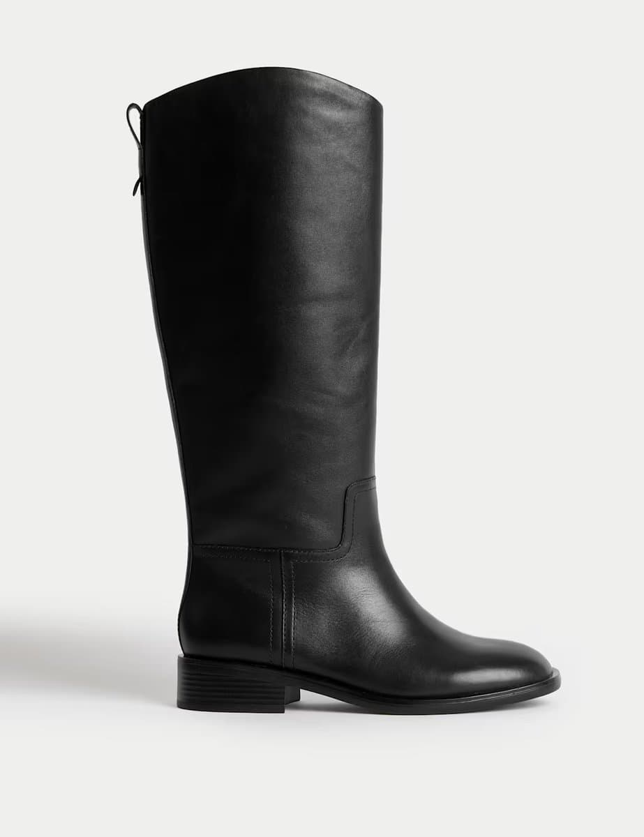 Marks & Spencer M&S Knee High Riding Boots in Black