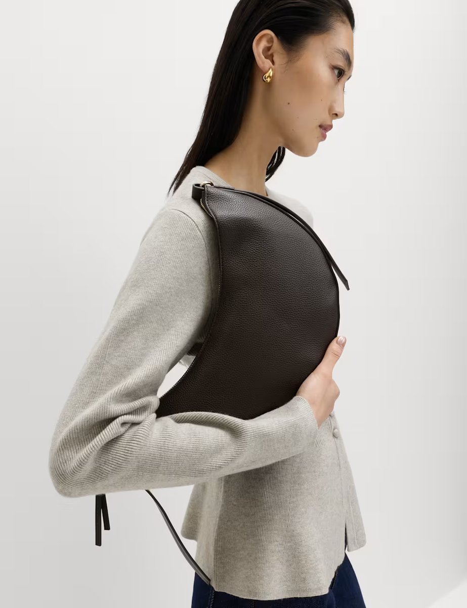 Marks & Spencer M&S Soft Touch Crew Neck Peplum Fitted Cardigan Grey Marl - 4