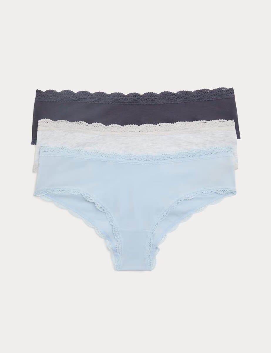 Marks & Spencer M&S Cotton Rich Hipster Knickers Grey Mix