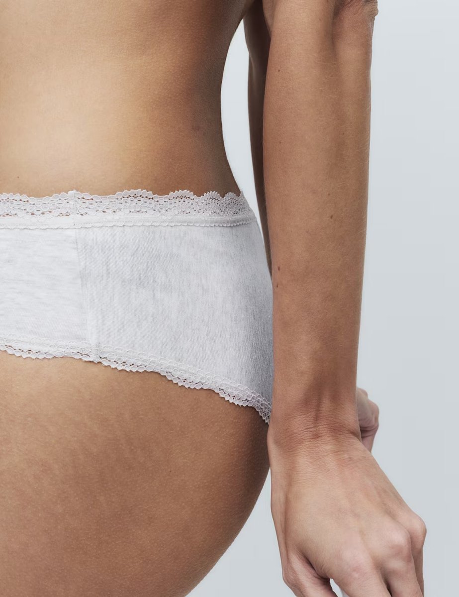 Marks & Spencer M&S 3pk Cotton Rich Hipster Knickers Grey Mix - 2