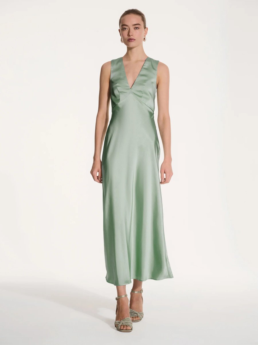 OMNES Nova Dress in Sage - 3