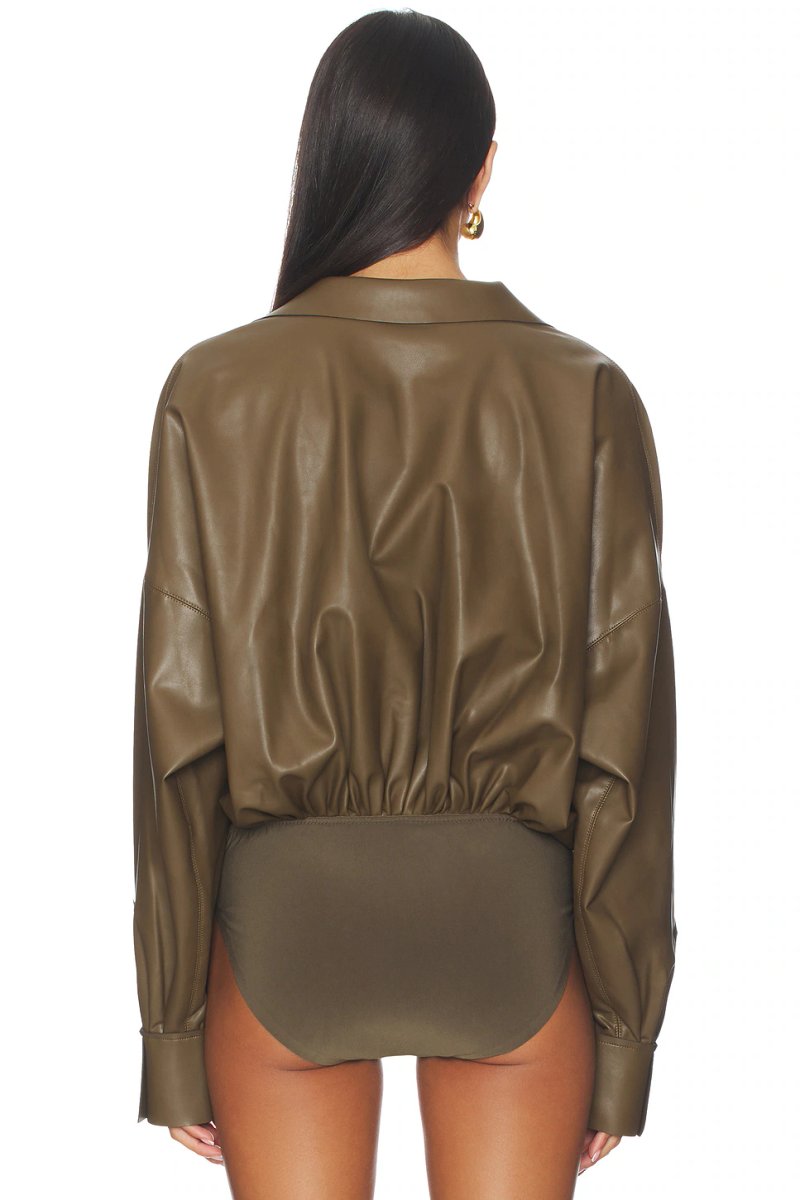 revolve Super Oversized Boyfriend Shirt Bodysuit - 4