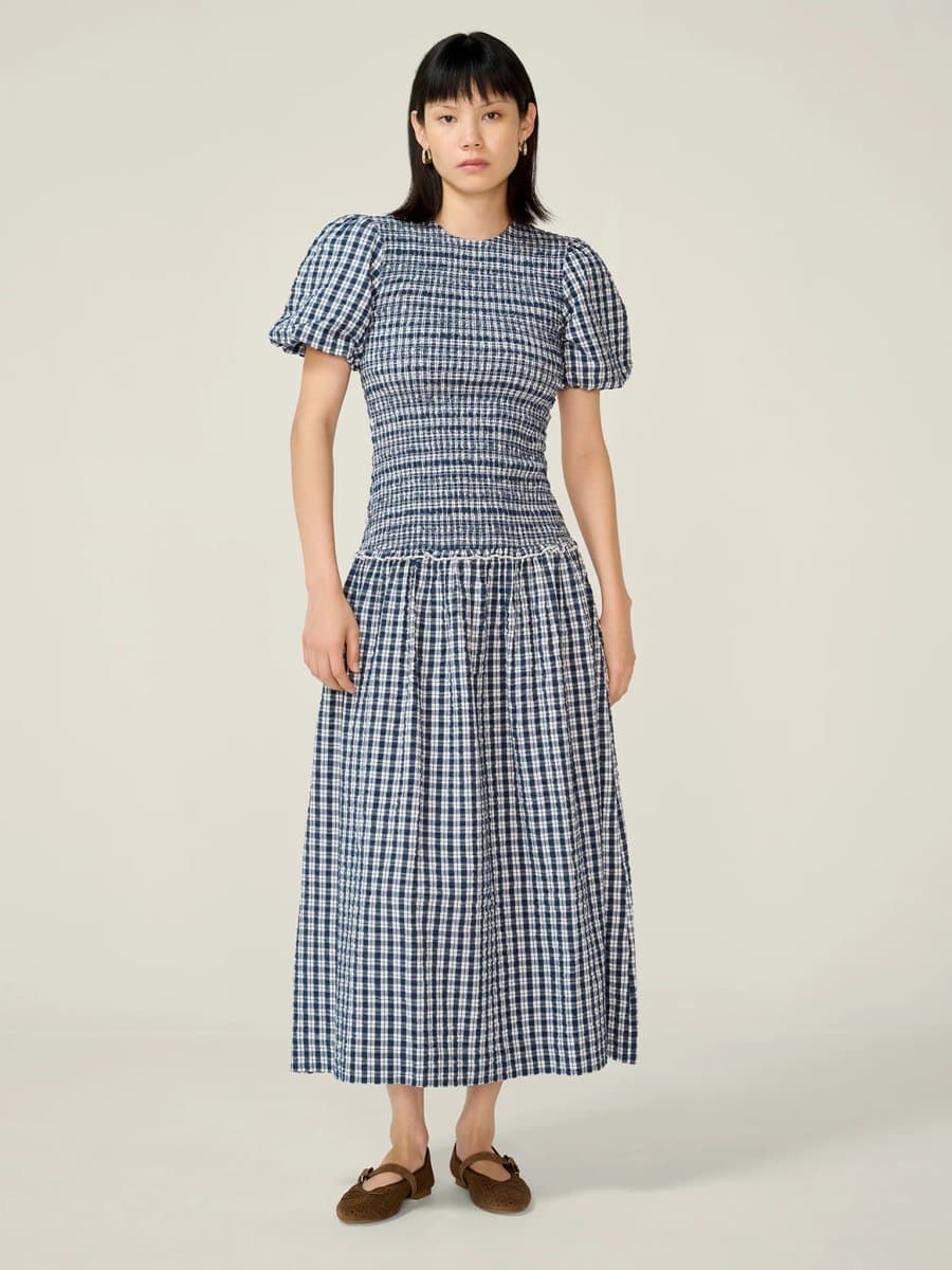 OMNES Aria Check Dress