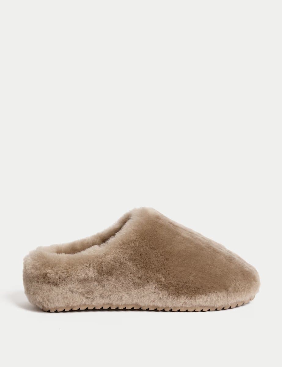 Marks & Spencer M&S Mink Shearling Mule Slippers