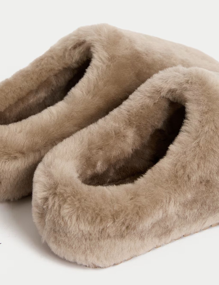 Marks & Spencer M&S Shearling Mule Slippers Mink - 2
