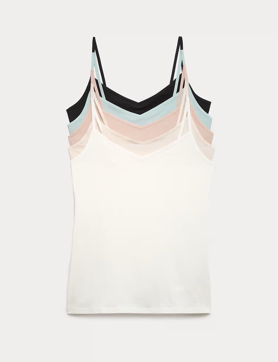 Marks & Spencer M&S 5 Pack Cotton Rich Strappy Vests