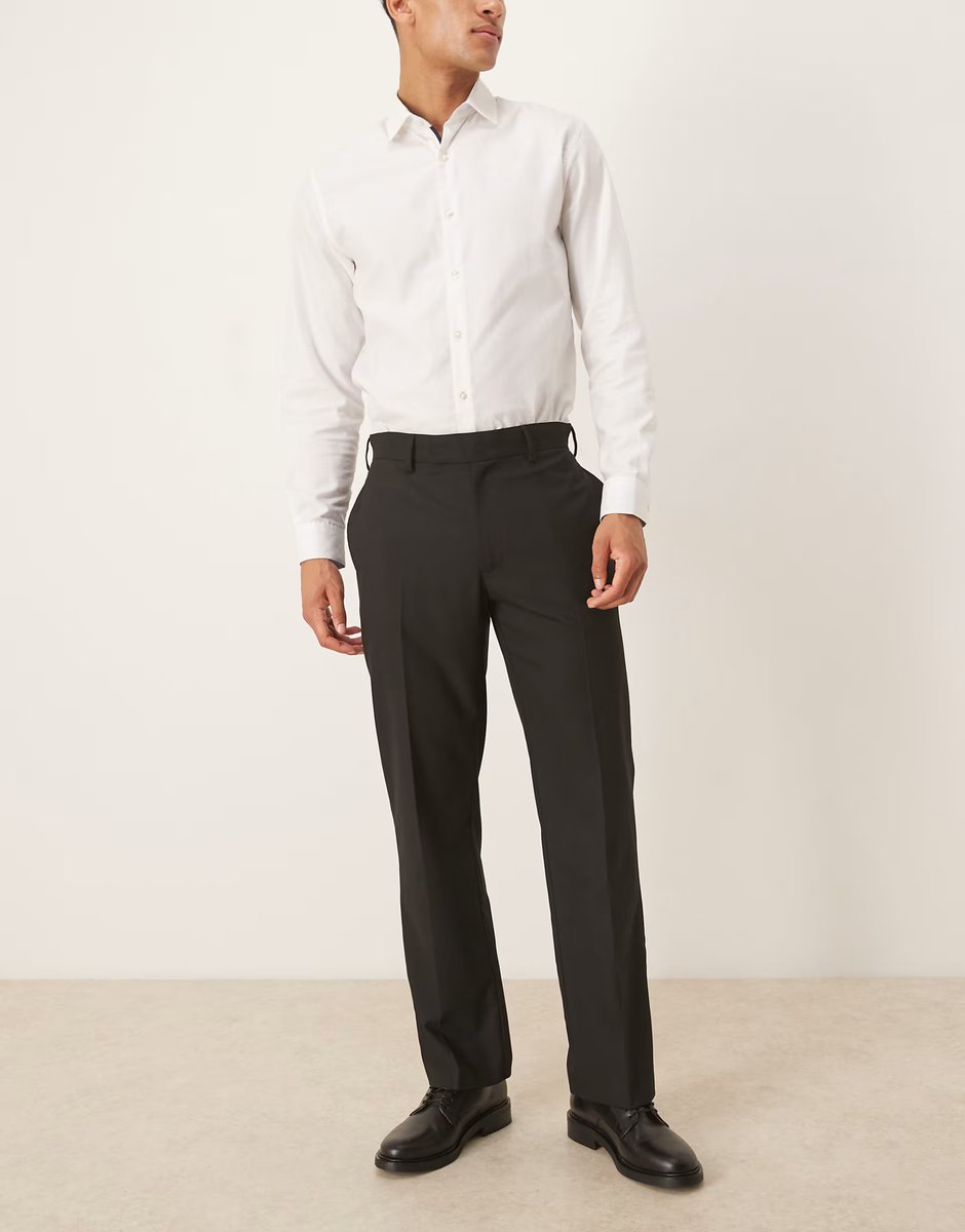 ASOS ASOS DESIGN smart straight trousers in black - 2