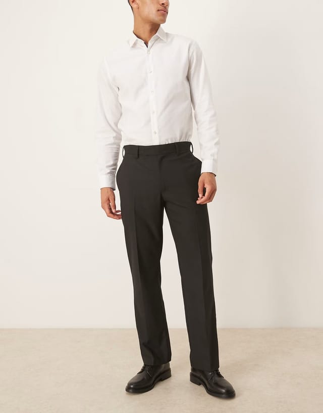 ASOS ASOS DESIGN smart straight trousers in black - 2