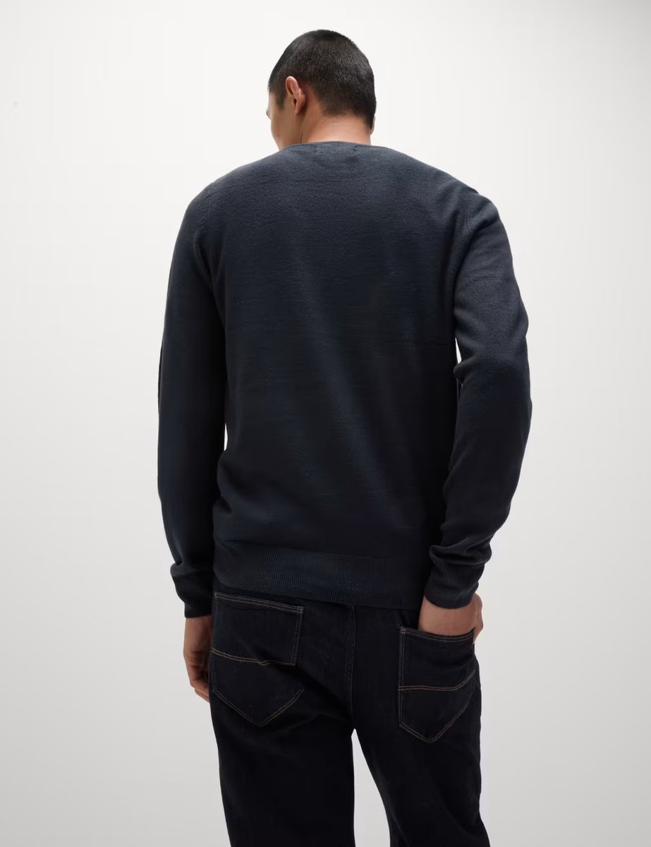Marks & Spencer M&S Cashmilon™ Crew Neck Jumper Navy - 4