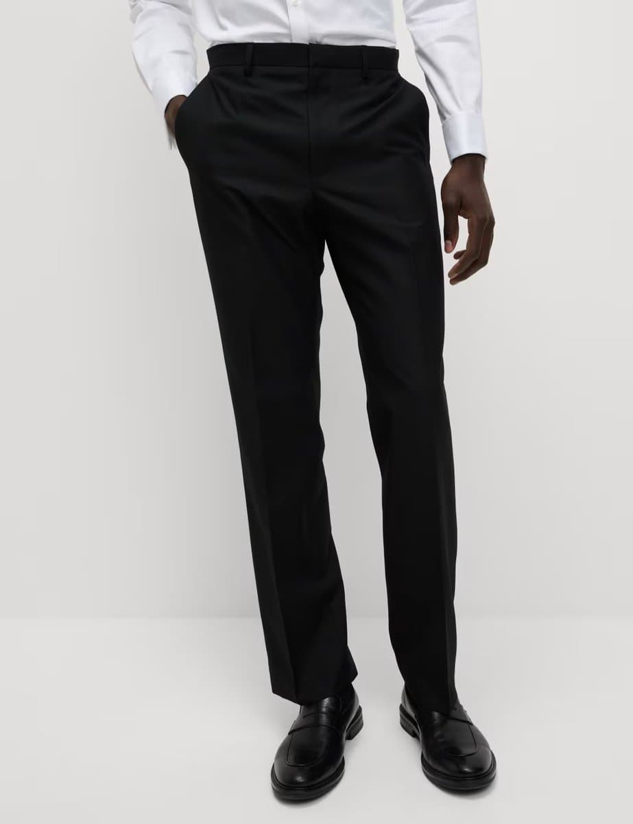 Marks & Spencer M&S Regular Fit Suit Trousers Black