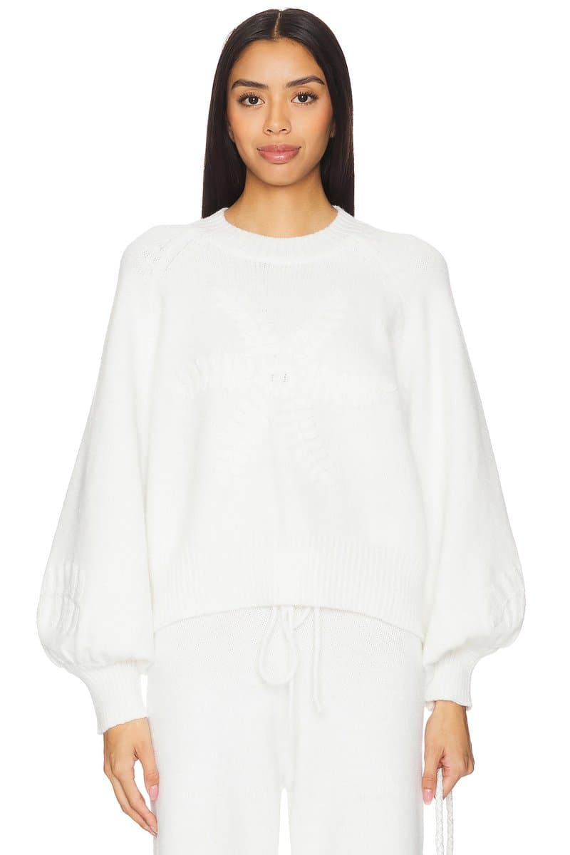 revolve Revolve Knit Jumper with Oversized Fit in White