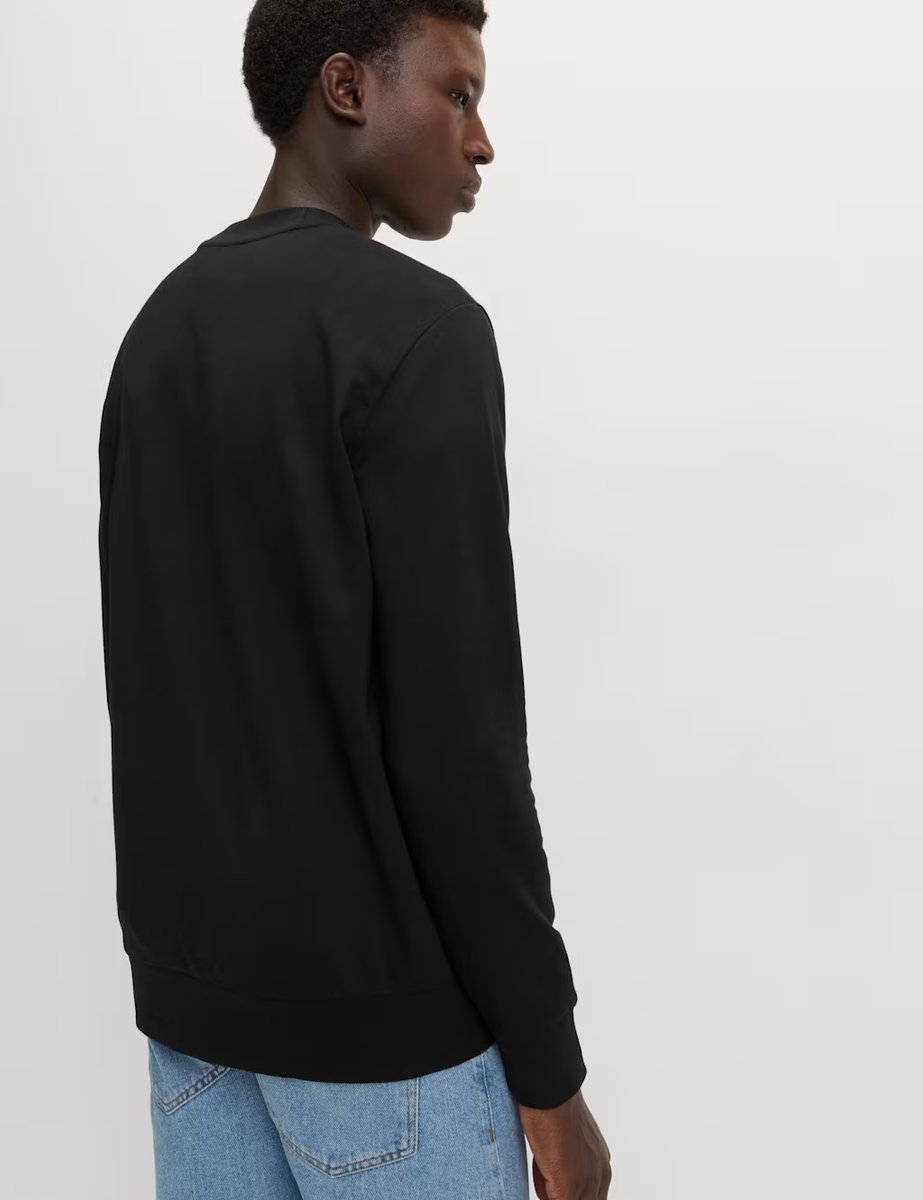 Marks & Spencer M&S Cotton Rich Crew Neck Sweatshirt Black - 4
