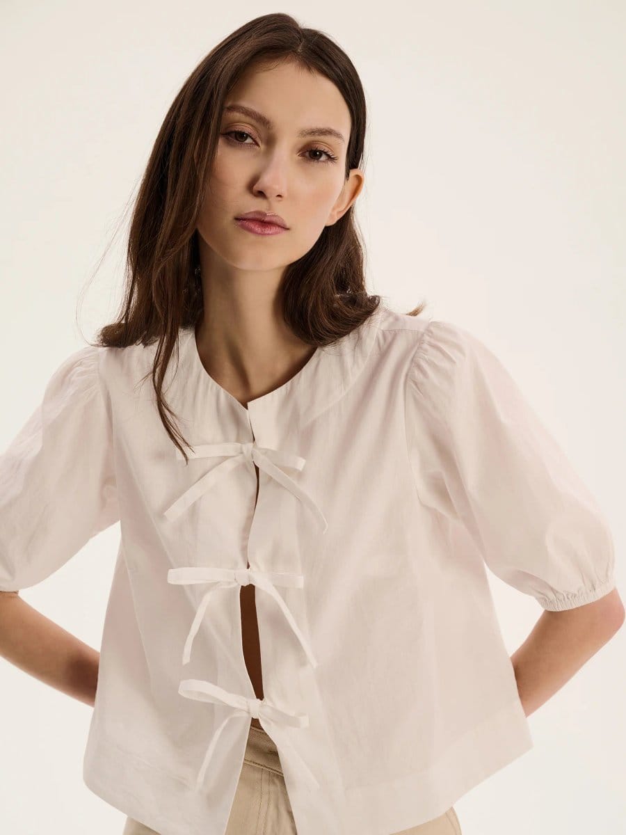 OMNES Apollo Blouse in White - 4