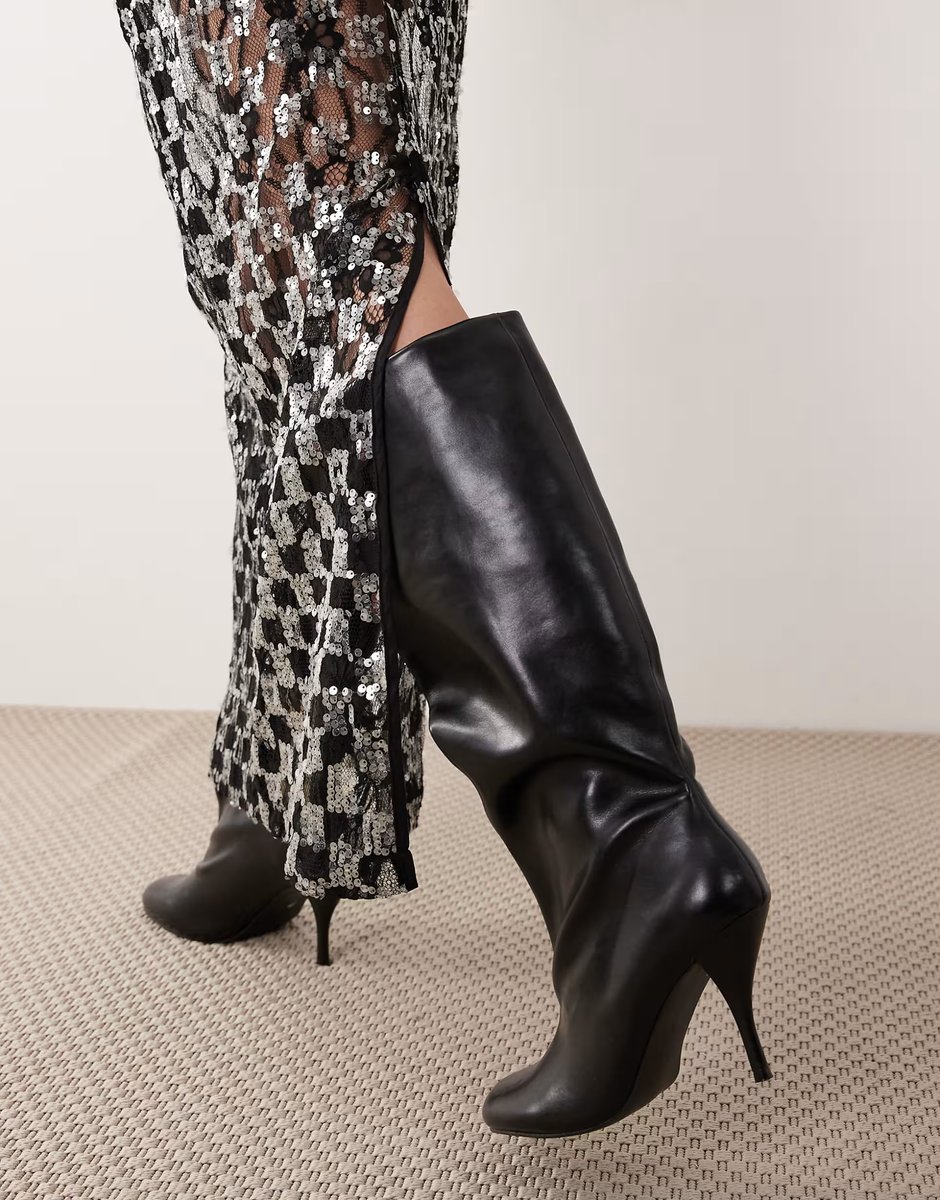 ASOS VRG GRL embellished midaxi skirt in black - 4