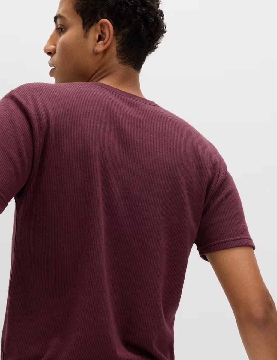 Marks & Spencer M&S Heatgen™ Medium Thermal Short Sleeve Top Burgundy - 3