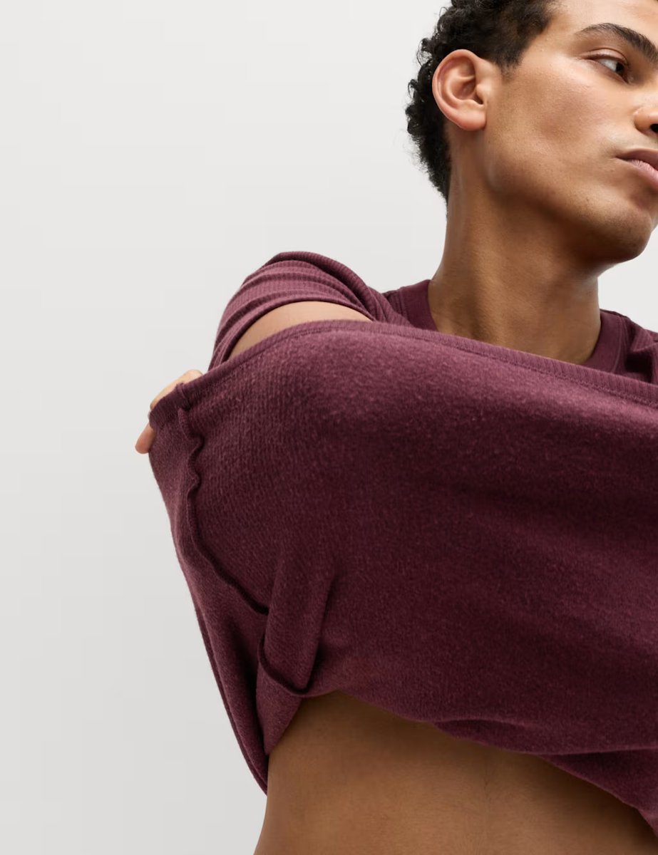 Marks & Spencer M&S Heatgen™ Medium Thermal Short Sleeve Top Burgundy - 4