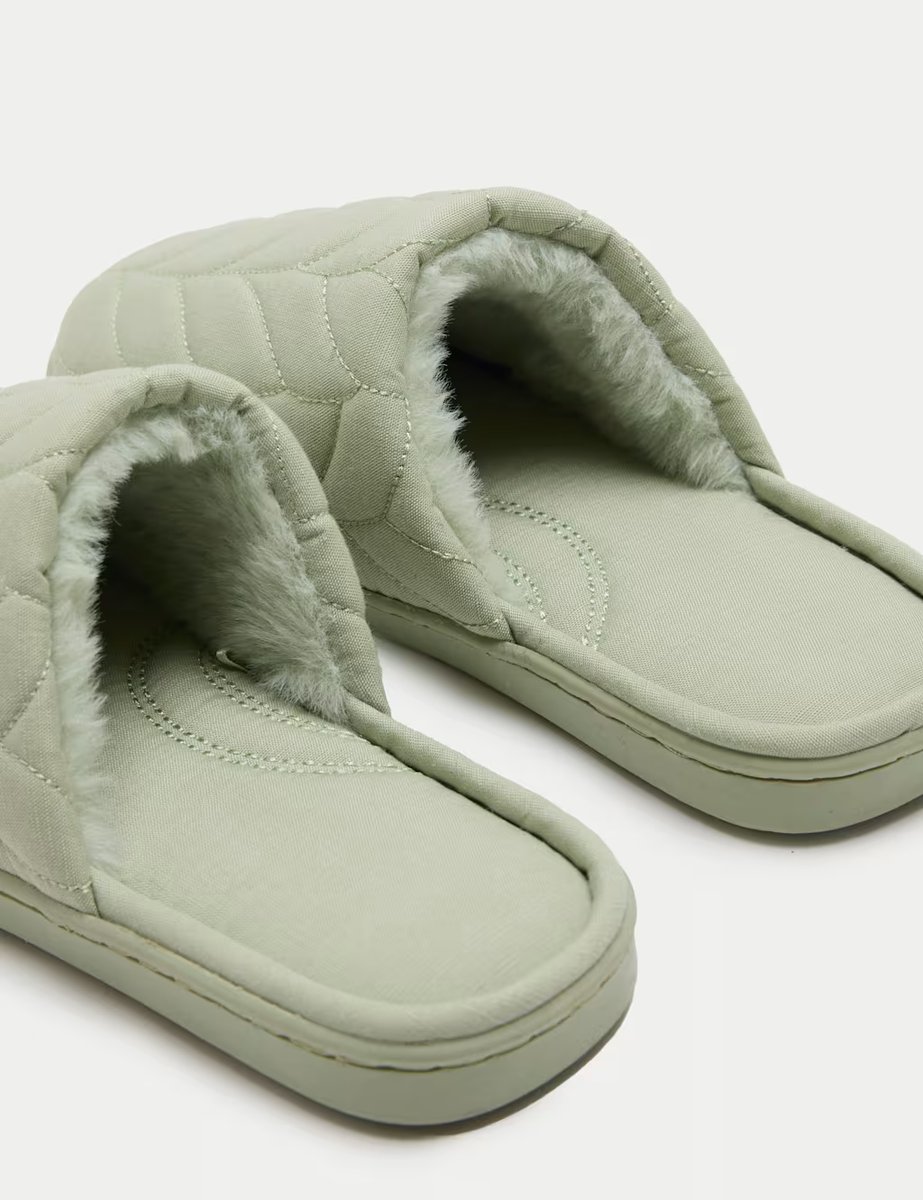Marks & Spencer M&S Mule Slippers with Secret Support Mint - 2