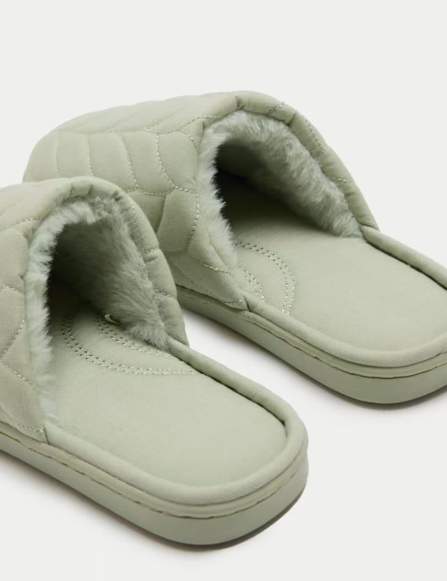 Marks & Spencer M&S Mule Slippers with Secret Support Mint - 2
