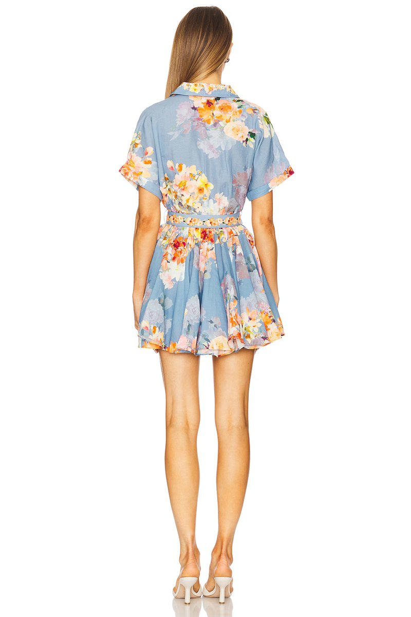 revolve Short Dress With Buckle Belt - 3