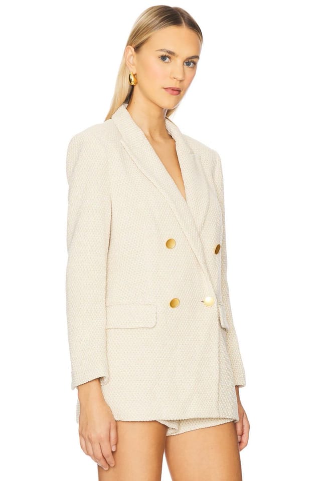 revolve Riva Knit Double Breasted Blazer - 2