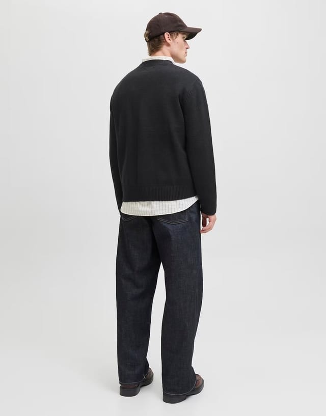 ASOS Jack & Jones Knitted cardigan in black - 3