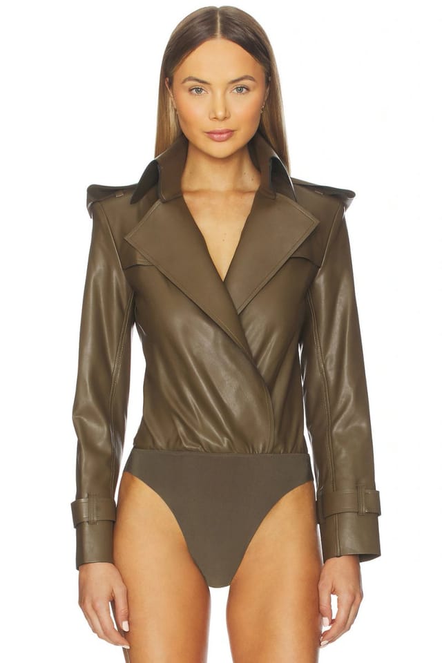revolve Double Breasted Trench Bodysuit - 2
