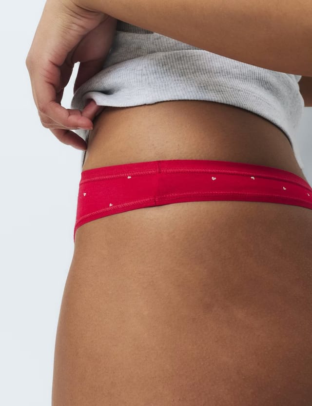 Marks & Spencer M&S 5 Pack Cotton Modal Thongs Red Mix - 3