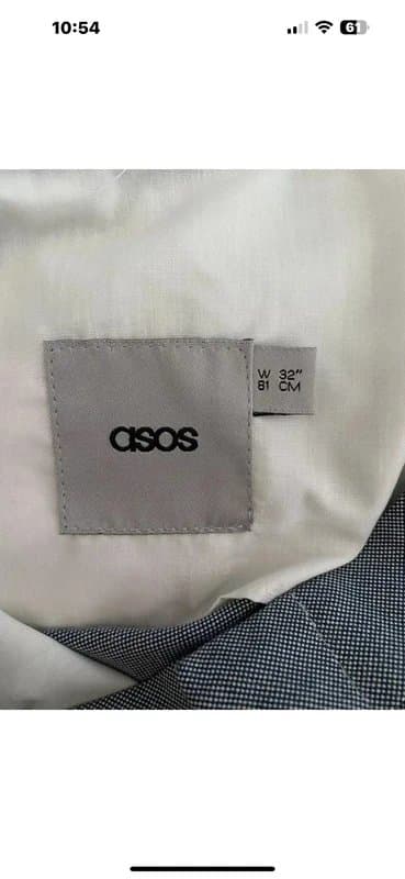 ASOS Blue White Dotted Print Chino Shorts Mens 32W Asos NEW