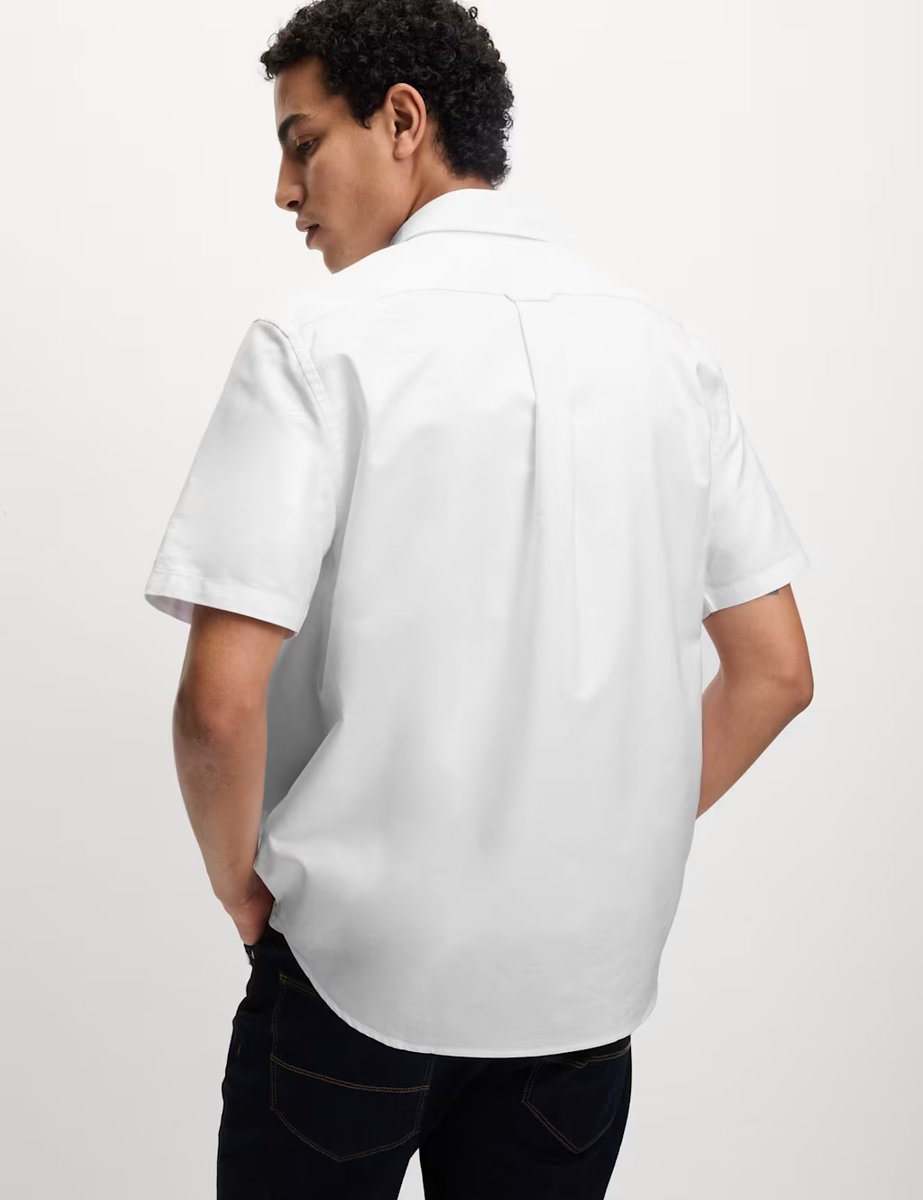 Marks & Spencer M&S Ultimate 2 Pack Short Sleeve Oxford Shirts White - 4