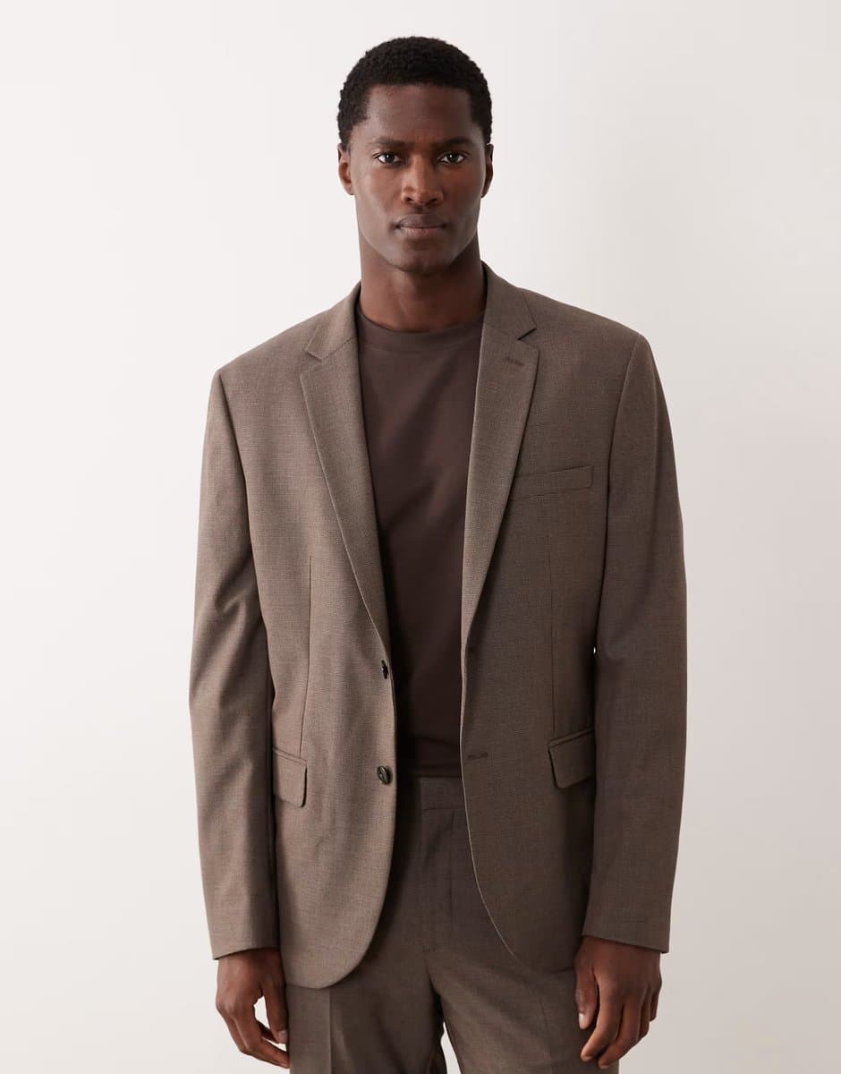 ASOS Mango tailored blazer in brown