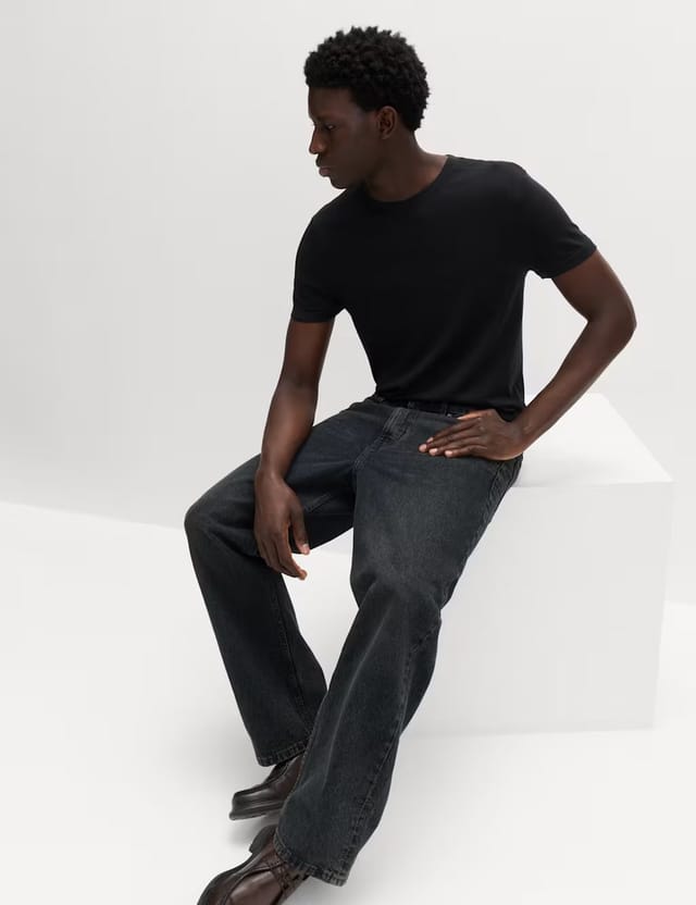 Marks & Spencer M&S 3pk Slim Fit T-Shirts Black - 3